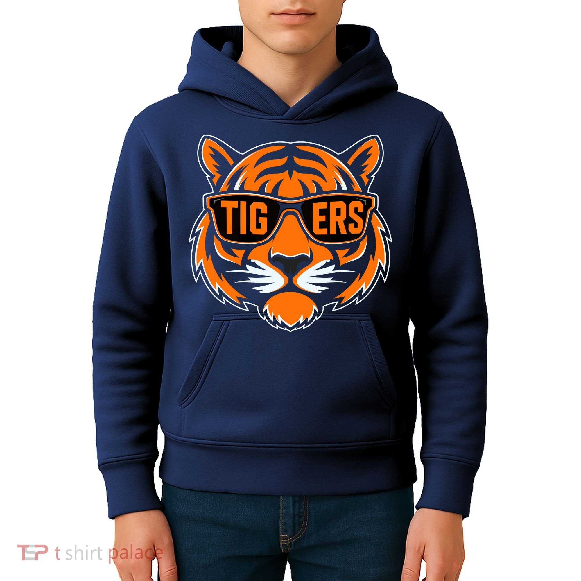 Retro Tigers Gift Sports Fan Name Kids Hoodie