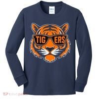 Retro Tigers Gift Sports Fan Name Kids Long Sleeve Shirt thumb 0