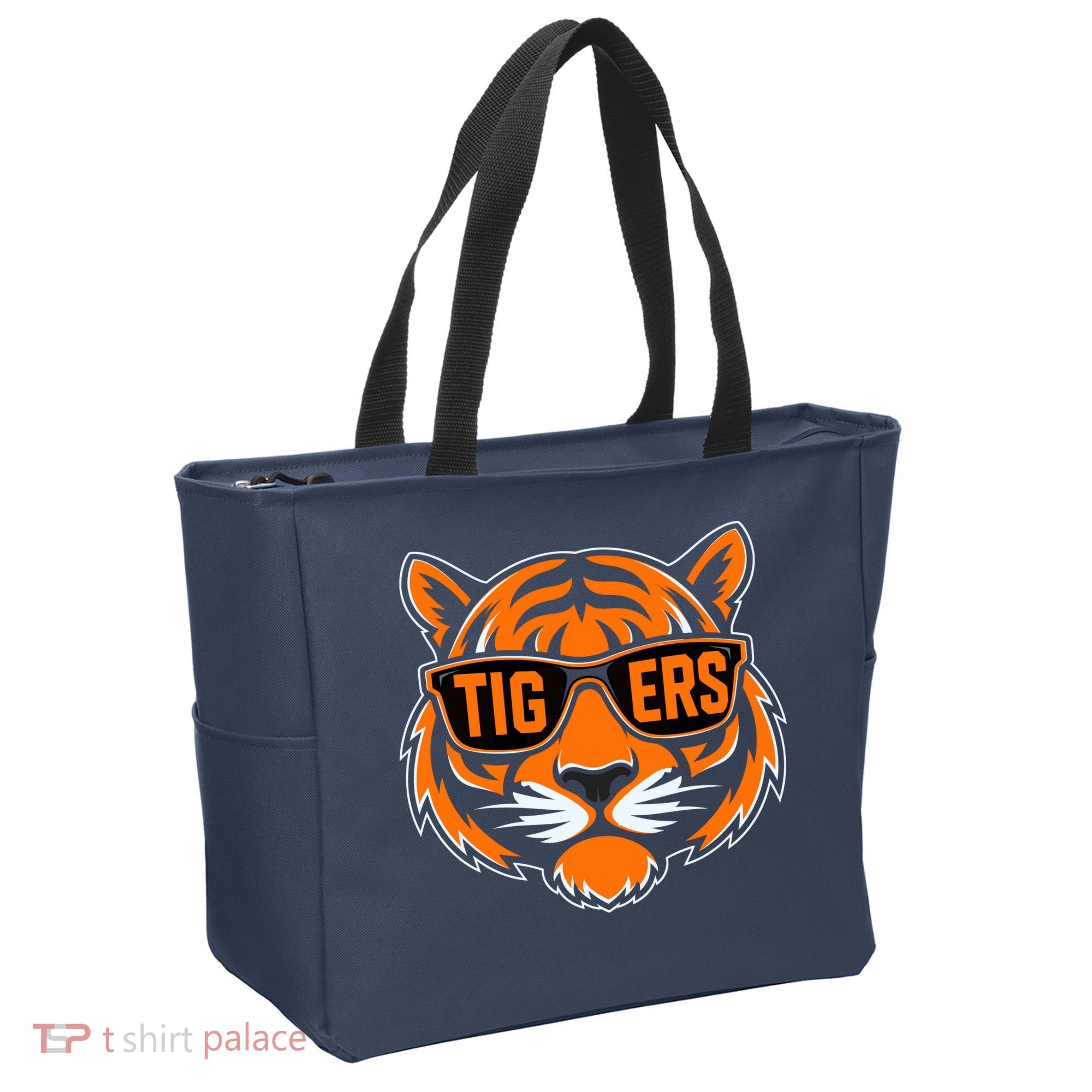Retro Tigers Gift Sports Fan Name Tote Bag