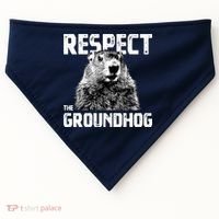 Respect The Groundhog Funny Woodchuck USA-Made Doggie Bandana thumb 0