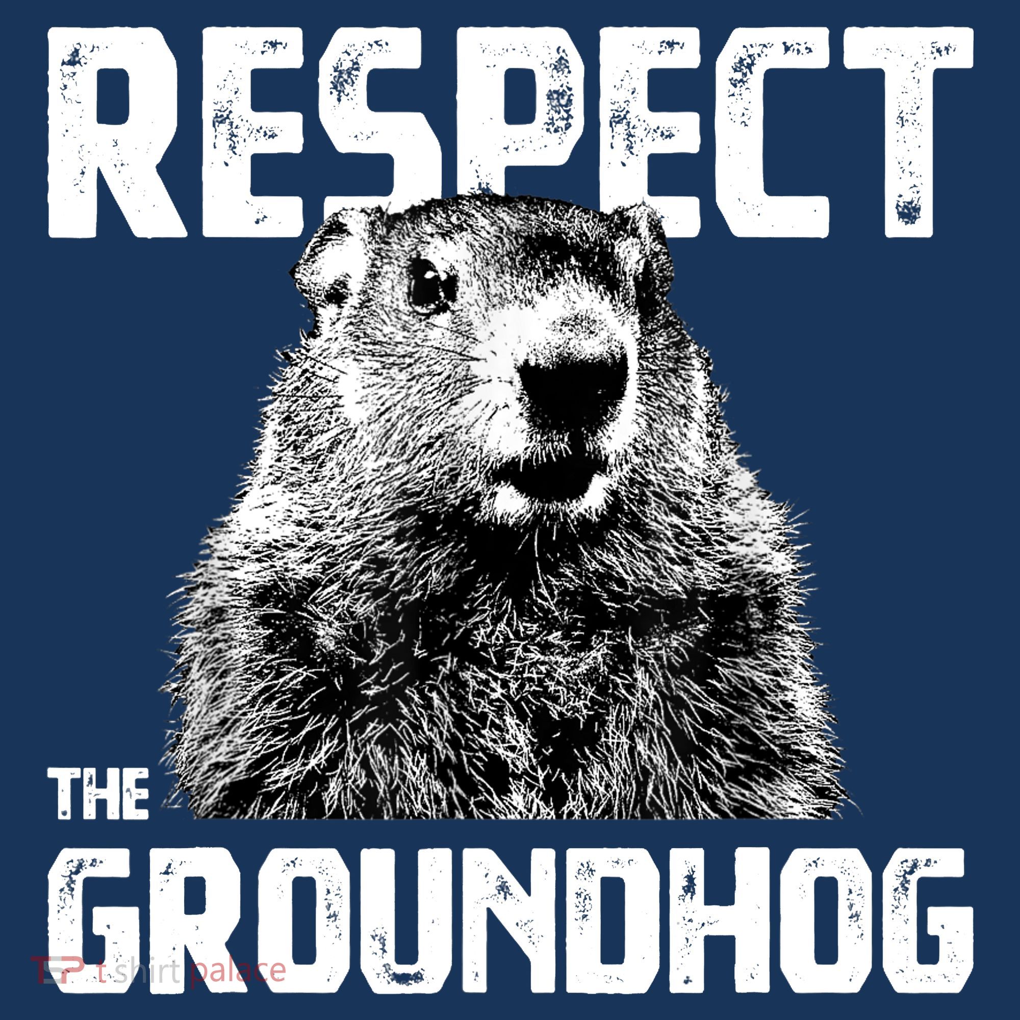 Respect The Groundhog Funny Woodchuck Mousepad