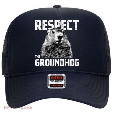 Respect The Groundhog Funny Woodchuck Hat