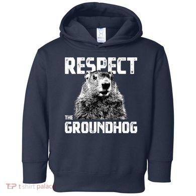 Respect The Groundhog Funny Woodchuck Toddler Hoodie