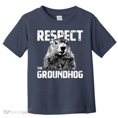 Respect The Groundhog Funny Woodchuck Toddler T-Shirt