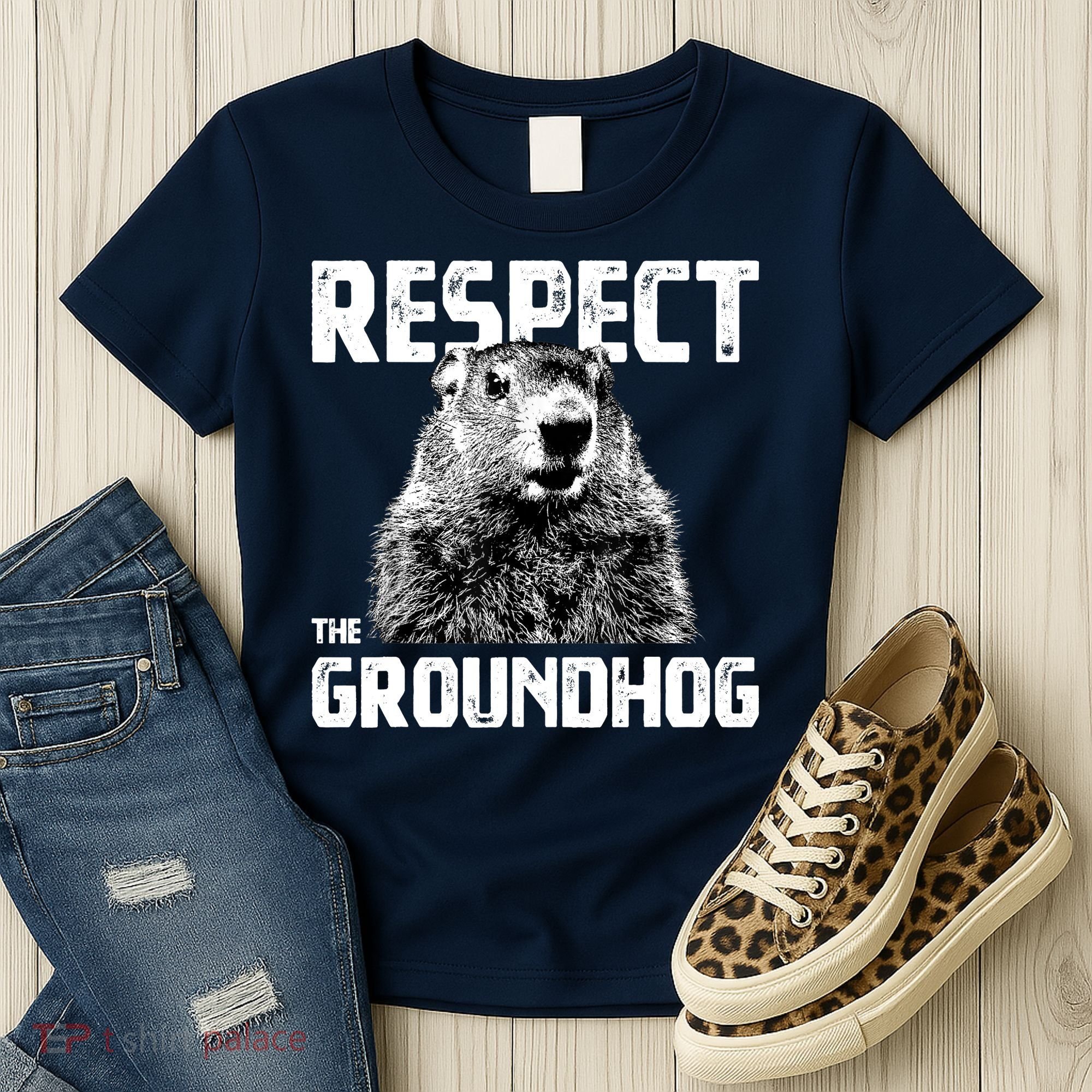 Respect The Groundhog Funny Woodchuck Women's T-Shirt