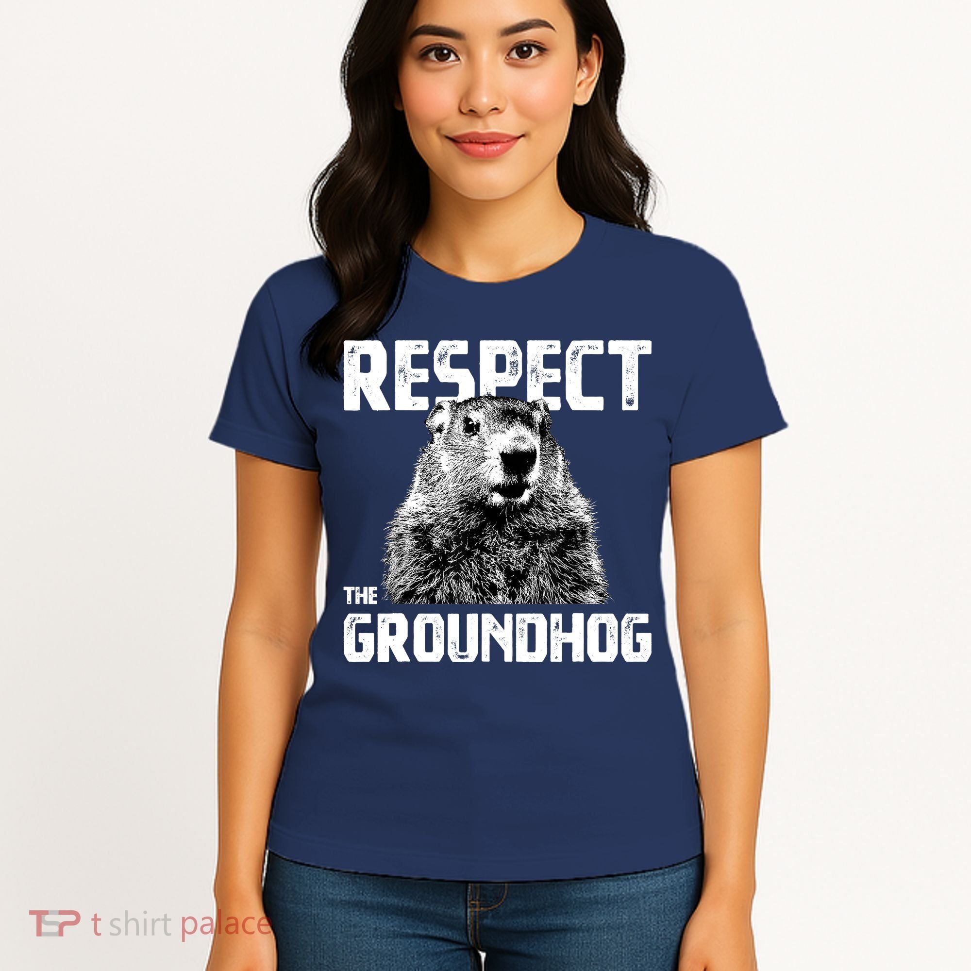 Respect The Groundhog Funny Woodchuck Women's T-Shirt