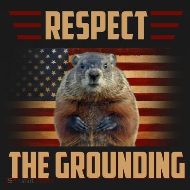 Respect The Grounding, Groundhog Day USA-Made Doggie Bandana