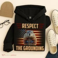 Respect The Grounding, Groundhog Day Hoodie thumb 4