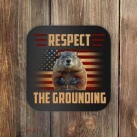 Respect The Grounding, Groundhog Day Coaster thumb 0