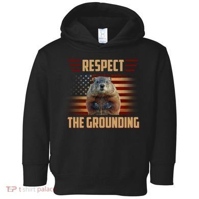 Respect The Grounding, Groundhog Day Toddler Hoodie