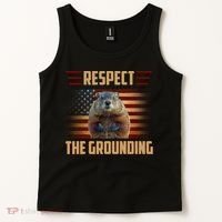 Respect The Grounding, Groundhog Day Tank Top thumb 2