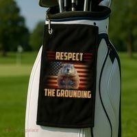 Respect The Grounding, Groundhog Day Golf Towel thumb 2