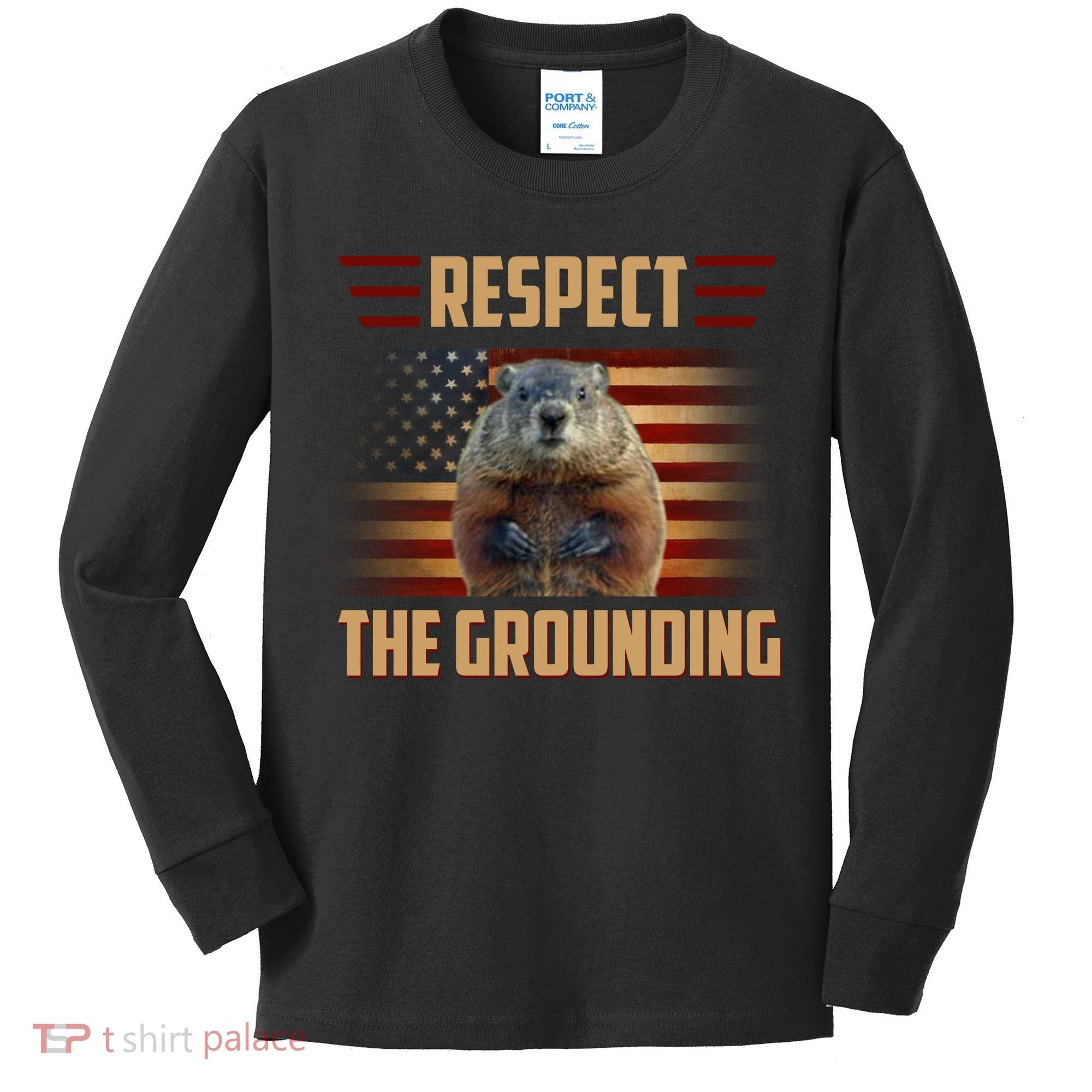 Respect The Grounding, Groundhog Day Kids Long Sleeve Shirt