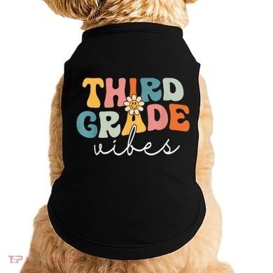 Retro Third Grade Vibes 3rd Grade Team First Day Of School Doggie Tank
