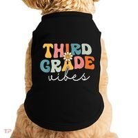 Retro Third Grade Vibes 3rd Grade Team First Day Of School Doggie Tank thumb 0