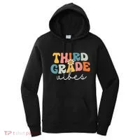 Retro Third Grade Vibes 3rd Grade Team First Day Of School Women's Hoodie thumb 0