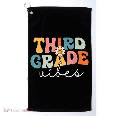Retro Third Grade Vibes 3rd Grade Team First Day Of School Golf Towel