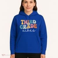 Retro Third Grade Vibes 3rd Grade Team First Day Of School Hoodie thumb 5