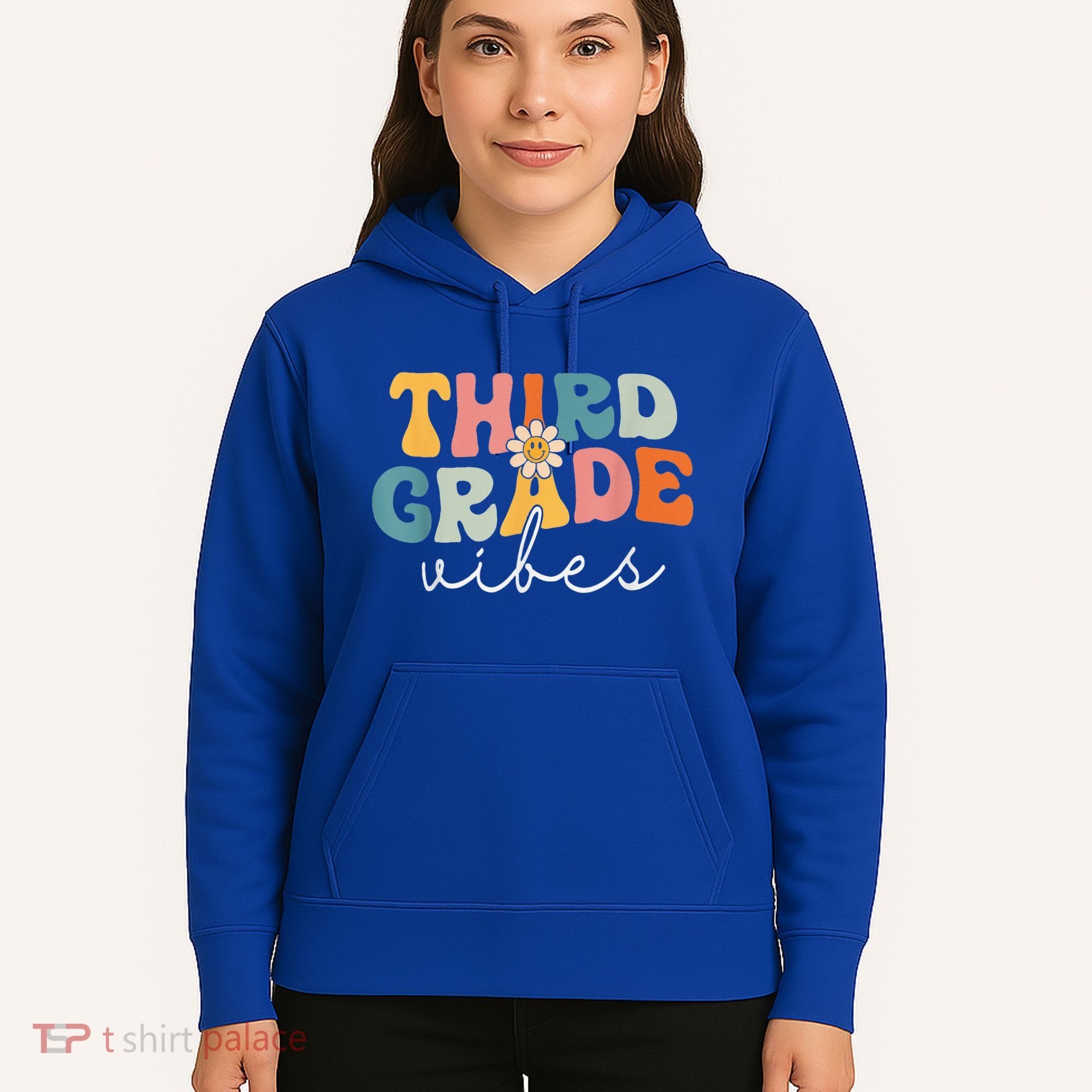 Retro Third Grade Vibes 3rd Grade Team First Day Of School Hoodie