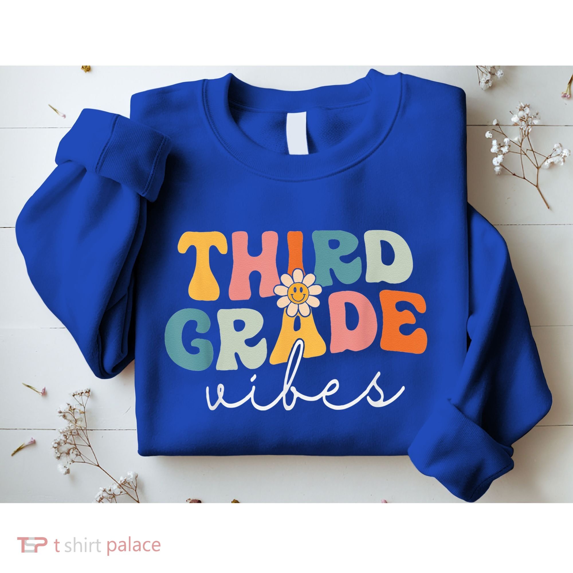Retro Third Grade Vibes 3rd Grade Team First Day Of School Sweatshirt