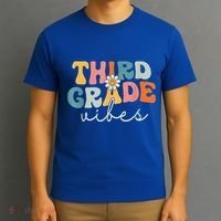 Retro Third Grade Vibes 3rd Grade Team First Day Of School T-Shirt thumb 3