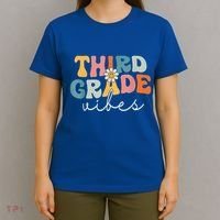 Retro Third Grade Vibes 3rd Grade Team First Day Of School T-Shirt thumb 4
