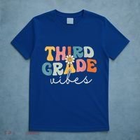 Retro Third Grade Vibes 3rd Grade Team First Day Of School T-Shirt thumb 5