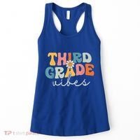Retro Third Grade Vibes 3rd Grade Team First Day Of School Women's Tank Top thumb 0