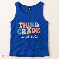 Retro Third Grade Vibes 3rd Grade Team First Day Of School Tank Top thumb 2