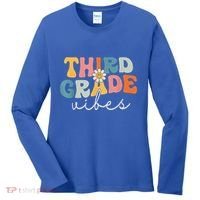 Retro Third Grade Vibes 3rd Grade Team First Day Of School Women's Long Sleeve Shirt thumb 0