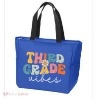 Retro Third Grade Vibes 3rd Grade Team First Day Of School Tote Bag thumb 3