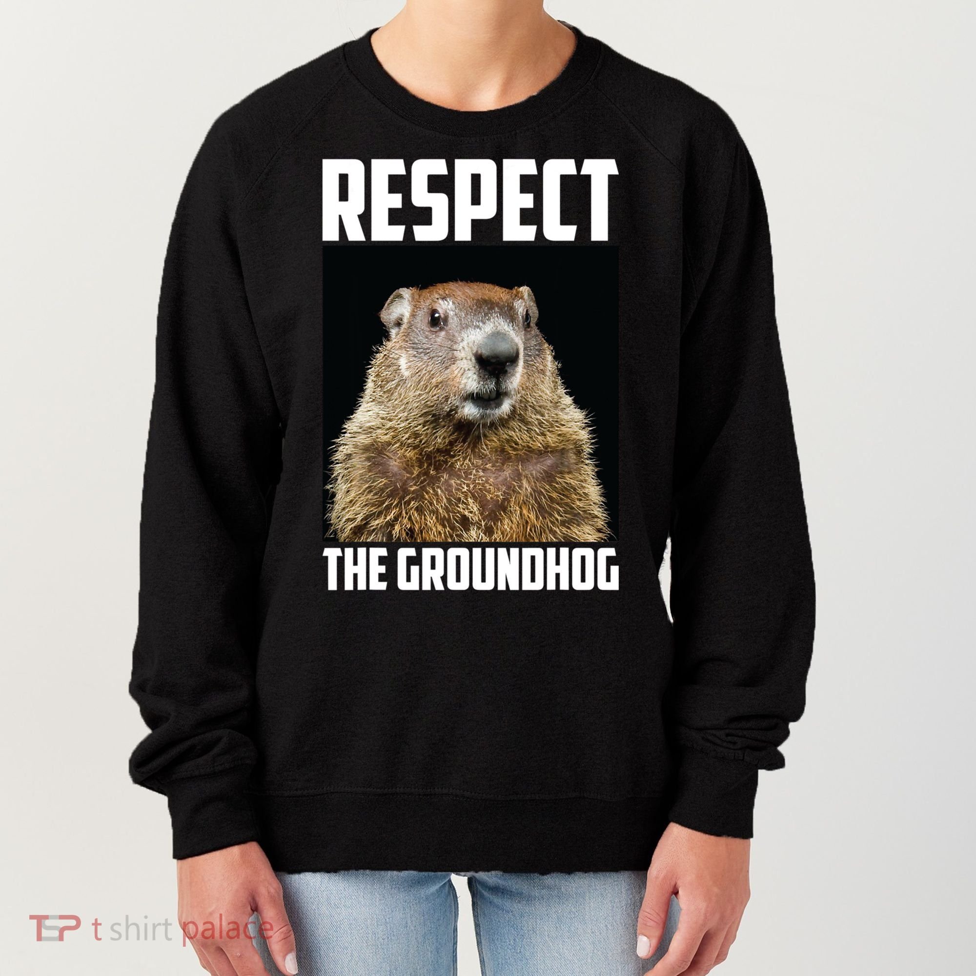 Respect The Groundhog Day Funny Rodent Gift Women's Sweatshirt
