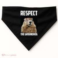Respect The Groundhog Day Funny Rodent Gift USA-Made Doggie Bandana thumb 0