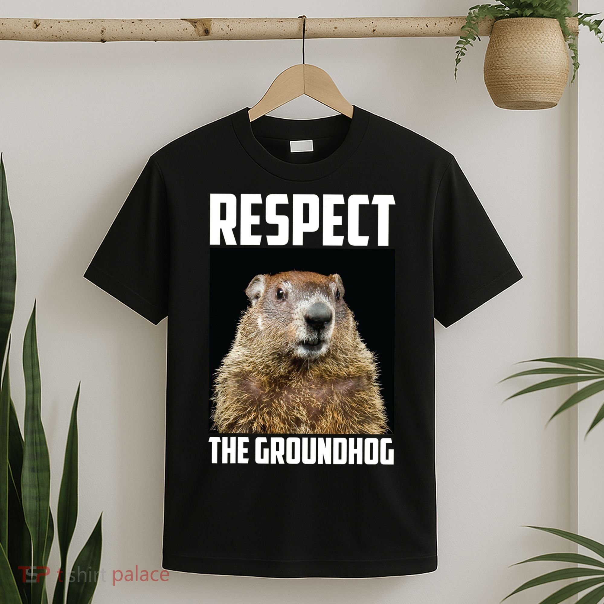 Respect The Groundhog Day Funny Rodent Gift T-Shirt