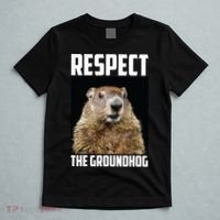 Respect The Groundhog Day Funny Rodent Gift T-Shirt thumb 5