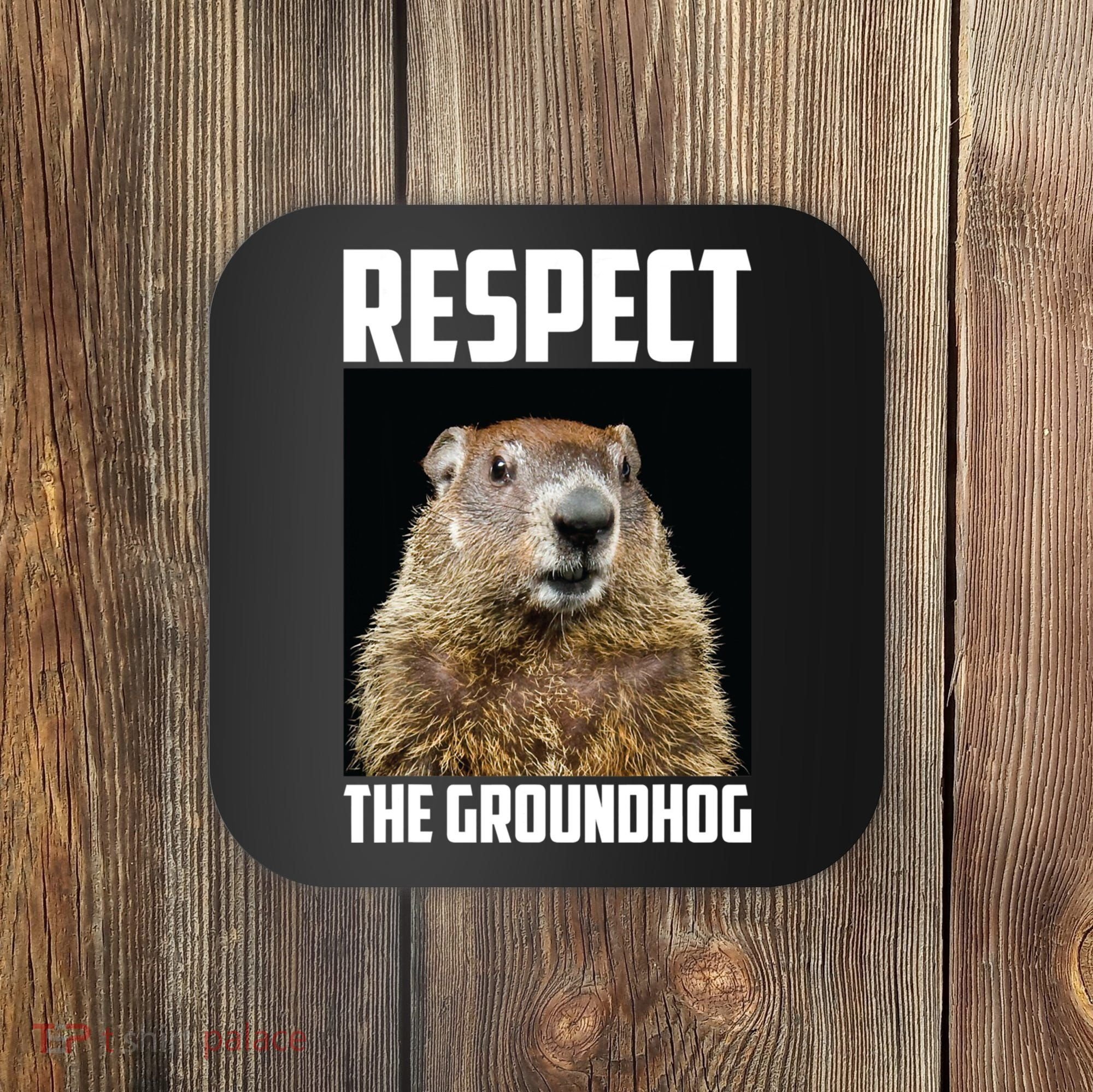 Respect The Groundhog Day Funny Rodent Gift Coaster