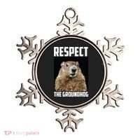 Respect The Groundhog Day Funny Rodent Gift Ornament thumb 0