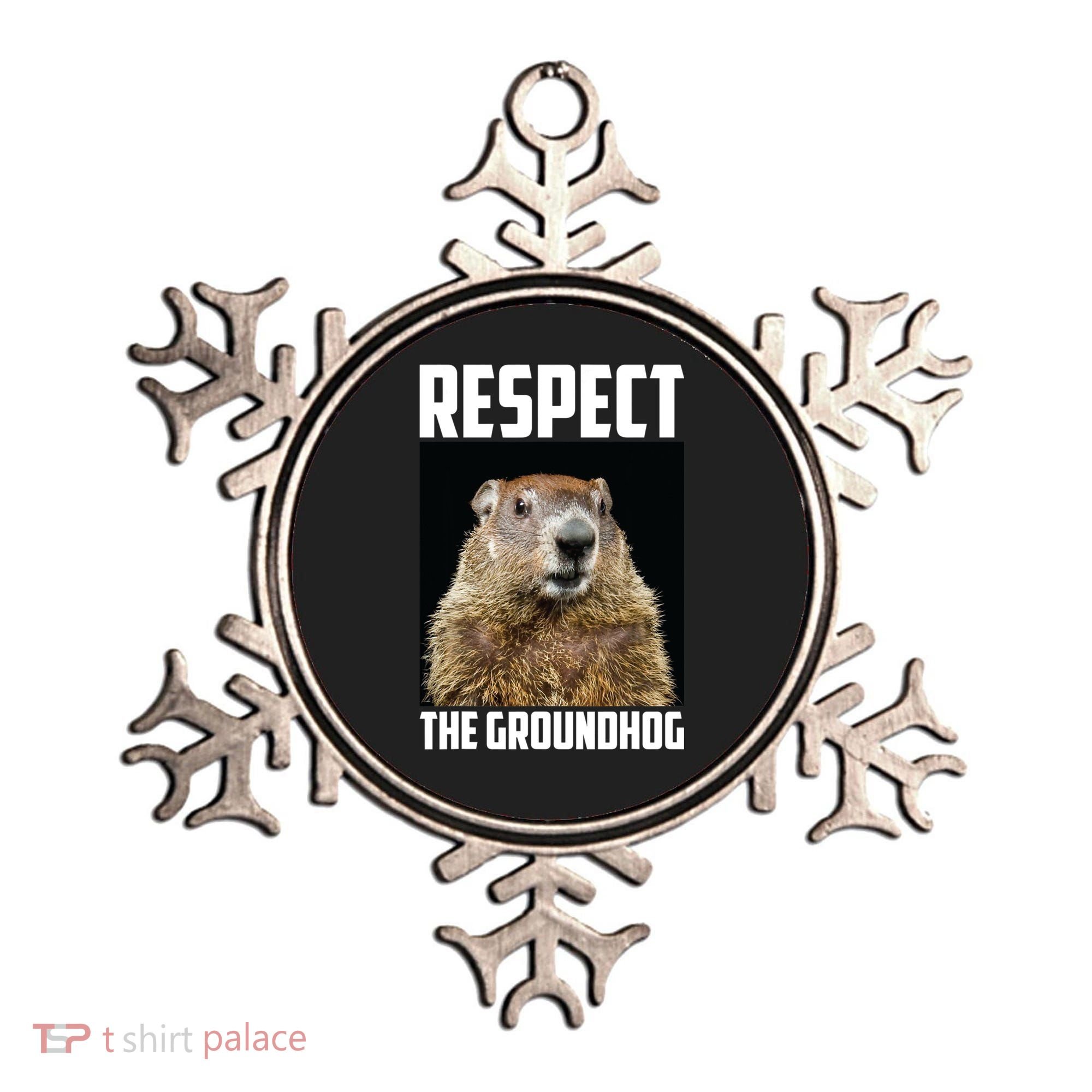 Respect The Groundhog Day Funny Rodent Gift Ornament