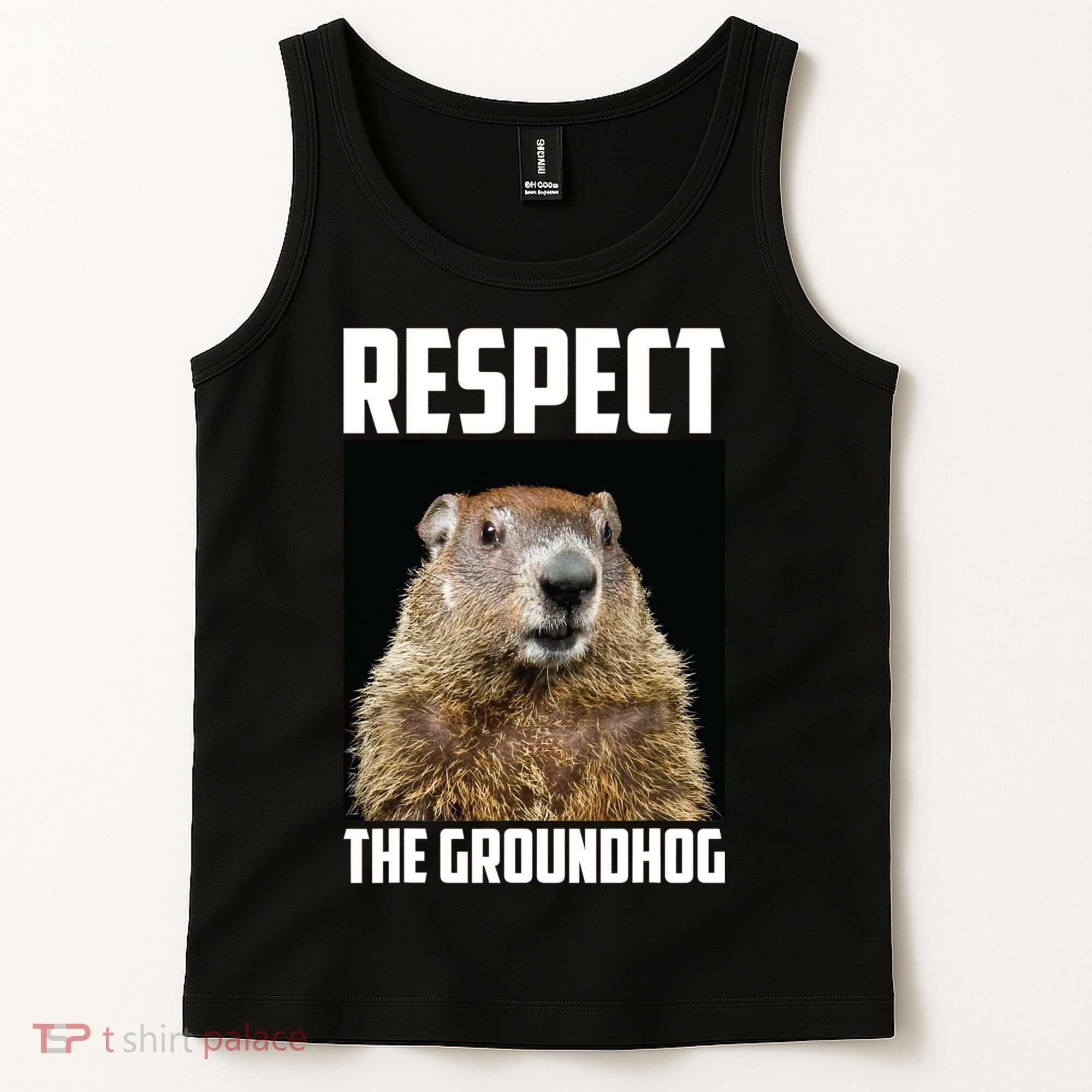 Respect The Groundhog Day Funny Rodent Gift Tank Top