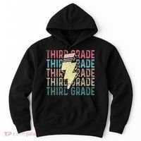 Retro Third Grade Teacher Lightning Bolt Pencil Teacher Hoodie thumb 0