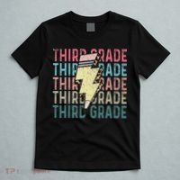 Retro Third Grade Teacher Lightning Bolt Pencil Teacher T-Shirt thumb 5