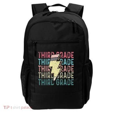Retro Third Grade Teacher Lightning Bolt Pencil Teacher Backpack