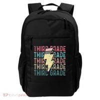 Retro Third Grade Teacher Lightning Bolt Pencil Teacher Backpack thumb 0