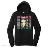 Retro Third Grade Teacher Lightning Bolt Pencil Teacher Women's Hoodie thumb 0