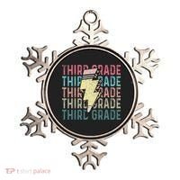 Retro Third Grade Teacher Lightning Bolt Pencil Teacher Ornament thumb 0