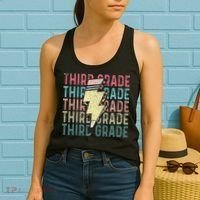 Retro Third Grade Teacher Lightning Bolt Pencil Teacher Women's Tank Top thumb 2