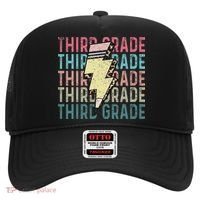 Retro Third Grade Teacher Lightning Bolt Pencil Teacher Hat thumb 0