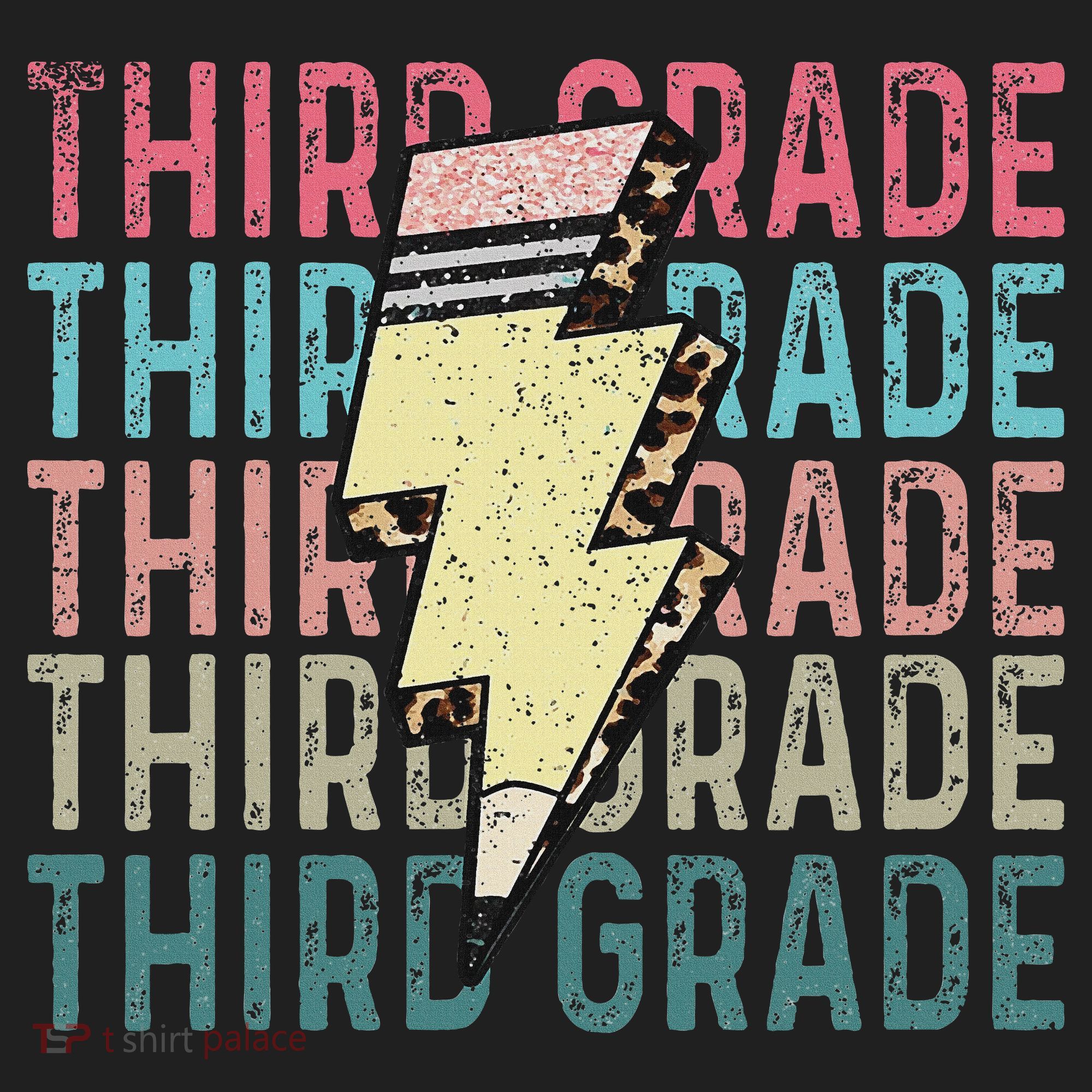 Retro Third Grade Teacher Lightning Bolt Pencil Teacher Hat