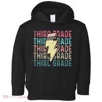 Retro Third Grade Teacher Lightning Bolt Pencil Teacher Toddler Hoodie thumb 0