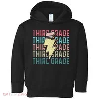 Retro Third Grade Teacher Lightning Bolt Pencil Teacher Toddler Hoodie thumb 0